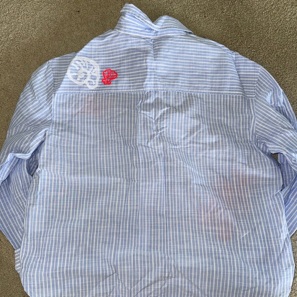 NWT size SMALL Bondi Button Down Beach Day Embroidered - Picture 2 of 2